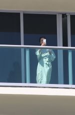 EVA LONGORIA at Hotel Balcony in Miami Beach 03/10/2017