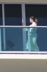 EVA LONGORIA at Hotel Balcony in Miami Beach 03/10/2017