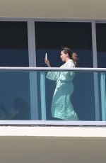 EVA LONGORIA at Hotel Balcony in Miami Beach 03/10/2017