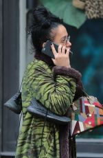 FKA TWIGS Out Shopping in Soho 03/18/2017