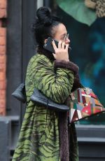 FKA TWIGS Out Shopping in Soho 03/18/2017