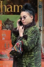 FKA TWIGS Out Shopping in Soho 03/18/2017