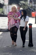 GEMMA COLLINS Arrives at Her Shop in Essex 03/09/2017
