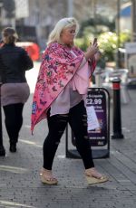 GEMMA COLLINS Arrives at Her Shop in Essex 03/09/2017