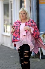 GEMMA COLLINS Arrives at Her Shop in Essex 03/09/2017