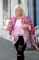 GEMMA COLLINS Arrives at Her Shop in Essex 03/09/2017