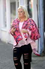GEMMA COLLINS Arrives at Her Shop in Essex 03/09/2017