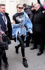 GIGI HADID Arrives at Chanel Fashion Show in Paris 03/07/2017
