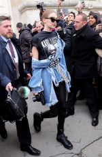 GIGI HADID Arrives at Chanel Fashion Show in Paris 03/07/2017