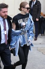 GIGI HADID Arrives at Chanel Fashion Show in Paris 03/07/2017