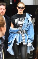 GIGI HADID Arrives at Chanel Fashion Show in Paris 03/07/2017