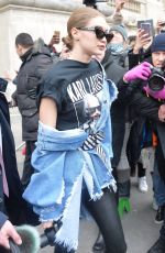 GIGI HADID Arrives at Chanel Fashion Show in Paris 03/07/2017