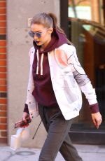 GIGI HADID Arrives at Her Home in New York 03/29/2017