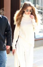 GIGI HADID Leaves Her Apartment in New York 03/16/2017