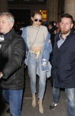 GIGI HADID Leaves Hotel George V in Paris 03/02/2017