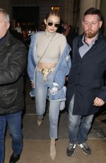 GIGI HADID Leaves Hotel George V in Paris 03/02/2017