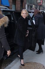 GILLIAN ANDERSON Arrivesa at AOL Studios in New York 03/13/2017