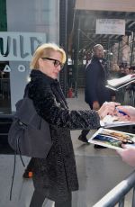 GILLIAN ANDERSON Arrivesa at AOL Studios in New York 03/13/2017