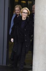 GILLIAN ANDERSON Leave BBC Breakfast Studio in Manchester 03/08/2017