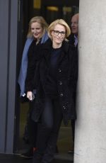 GILLIAN ANDERSON Leave BBC Breakfast Studio in Manchester 03/08/2017