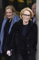 GILLIAN ANDERSON Leave BBC Breakfast Studio in Manchester 03/08/2017