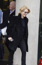 GILLIAN ANDERSON Leave BBC Breakfast Studio in Manchester 03/08/2017