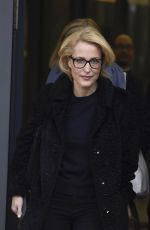 GILLIAN ANDERSON Leave BBC Breakfast Studio in Manchester 03/08/2017