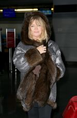 GOLDIE HAWN at JFK Airport in New York 03/08/2017