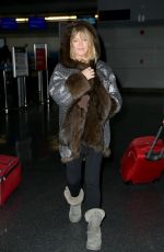 GOLDIE HAWN at JFK Airport in New York 03/08/2017