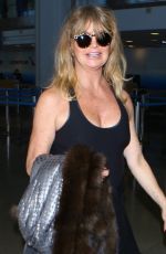 GOLDIE HAWN at LAX Airport in Los Angeles 03/11/2017