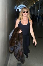 GOLDIE HAWN at LAX Airport in Los Angeles 03/11/2017