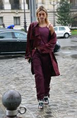 HAILEY BALDWIN Arrives at Elie Saab Fashion Show in Paris 03/04/2017
