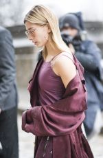 HAILEY BALDWIN Arrives at Elie Saab Fashion Show in Paris 03/04/2017