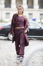 HAILEY BALDWIN Arrives at Elie Saab Fashion Show in Paris 03/04/2017