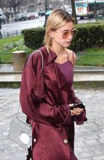 HAILEY BALDWIN Arrives at Elie Saab Fashion Show in Paris 03/04/2017