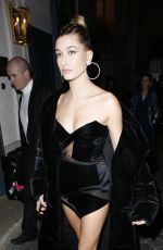 HAILEY BALDWIN at Vogue Dinner in Paris 03/02/2017