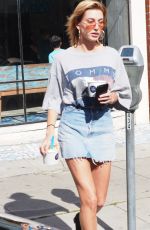 HAILEY BALDWIN in Denim Skirt Out in West Hollywood 03/17/2017