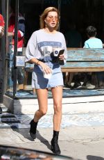 HAILEY BALDWIN in Denim Skirt Out in West Hollywood 03/17/2017