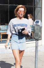 HAILEY BALDWIN in Denim Skirt Out in West Hollywood 03/17/2017
