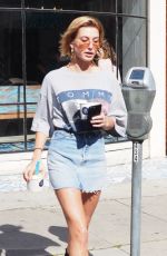 HAILEY BALDWIN in Denim Skirt Out in West Hollywood 03/17/2017