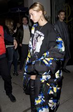 HAILEY BALDWIN Leaves Catch LA in West Hollywood 03/07/2017