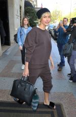 HAILEY BALDWIN leaves Her Hotel in paris 03/27/2017