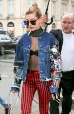 HAILEY BALDWIN Out and About in Paris 03/01/2017