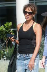 HALLE BERRY in Ripped Jeans Out for Lunch in Los Angeles 03/24/2017