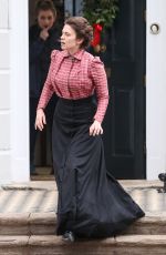 HAYLEY ATWELL on the Set of Howard