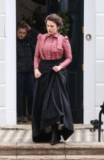 HAYLEY ATWELL on the Set of Howard