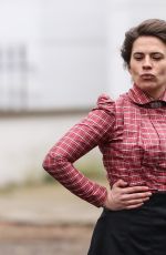 HAYLEY ATWELL on the Set of Howard