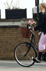 HELAN BONHAM CARTER Riding a Bike Out in North London 03/11/2017