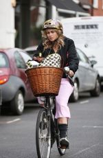 HELAN BONHAM CARTER Riding a Bike Out in North London 03/11/2017