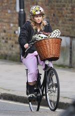 HELAN BONHAM CARTER Riding a Bike Out in North London 03/11/2017